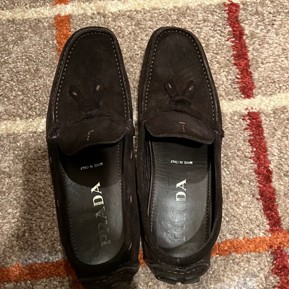 Prada brown loafers size 35 1/2